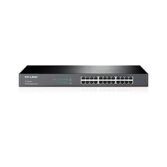 SWITCH NO ADMINISTRABLE TP-LINK TL-SG1024 CUENTA CON 24 PUERTOS RJ45 10/100/1000 MBPS MONTAJE EN RACK CARCASA METALICA DE 19 PUL