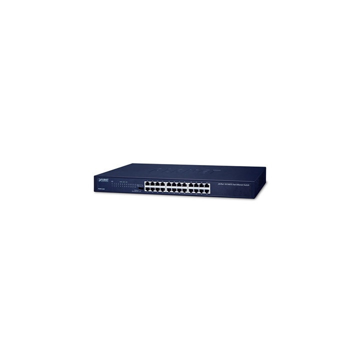 SWITCH PLANET FNSW-2401 NO ADMINISTRABLE / 24 PUERTOS RJ45 VELOCIDAD DE TRANSMISION 10/100 MBPS / TEMPERATURA DE OPERACION 0-50 