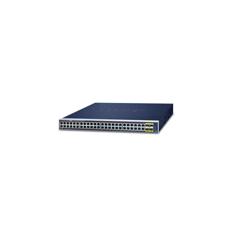 SWITCH PLANET GS-4210-48P4S ADMINISTRABLE L2 /48 PUERTOS RJ45 VELOCIDAD DE TRANSMISION 10/100/1000 MBPS ALIMENTACION POE ACTIVO 