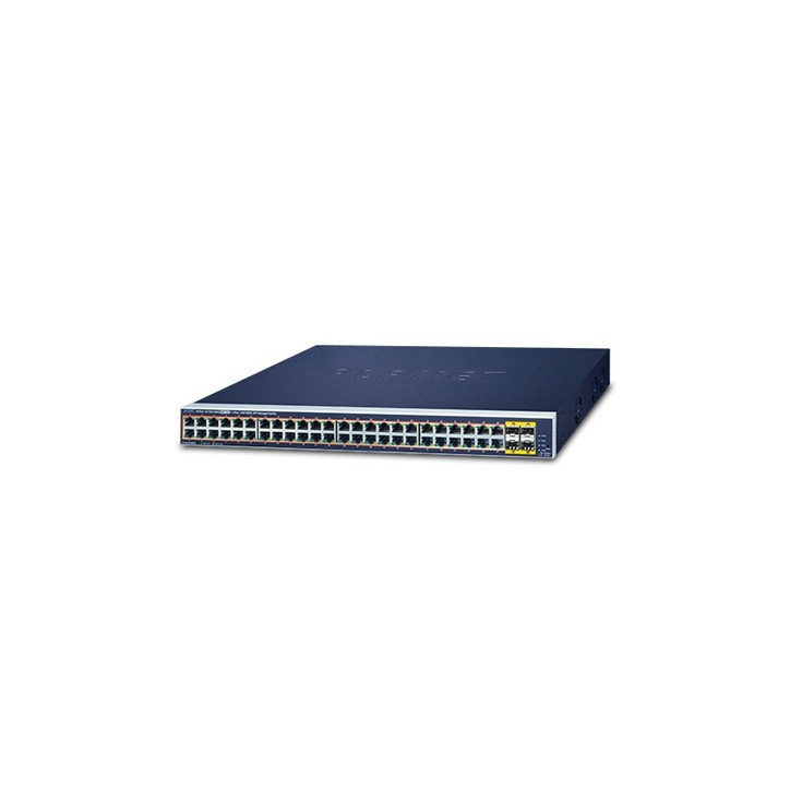 Switch PoE administrable L2 48 puertos RJ45 PoE 802.3af/at Gigabit 10/100/1000 Mbps PLANET GS-4210-48P4S