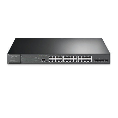SWITCH ADMINISTRABLE JETSTREAM L2 TP-LINK TL-SG3428MP 28 PUERTOS 10/100/1000 MBPS 4 PUERTOS DE FIBRA OPTICA SFP GIGABIT MONTAJE 