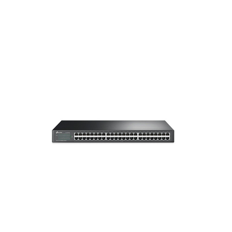 SWITCH NO ADMINISTRABLE TP-LINK TL-SF1048 / CUENTA CON 48 PUERTOS RJ45 10/100 MBPS / MONTAJE EN RACK / TECNOLOGIA GREEN ETHERNET