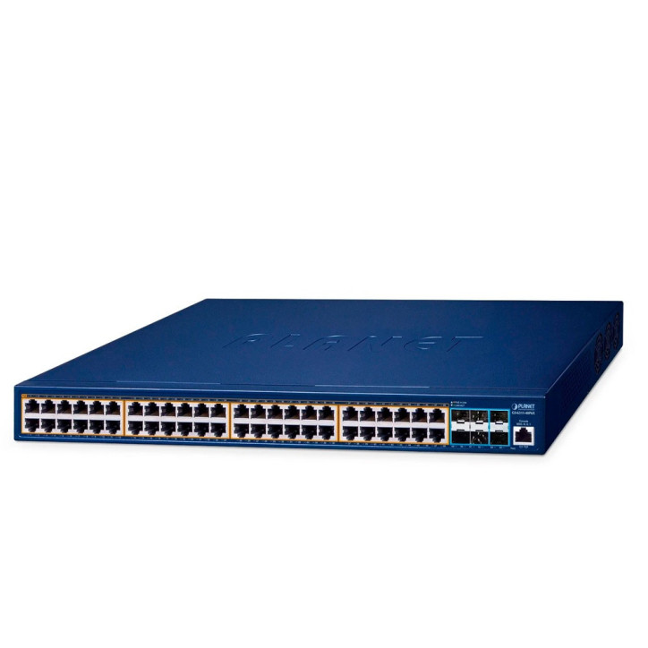 Switch PoE administrable L3 Capa 3 gestionable PoE+ 802.3at 48 puertos RJ45 PLANET GS-6311-48P6X