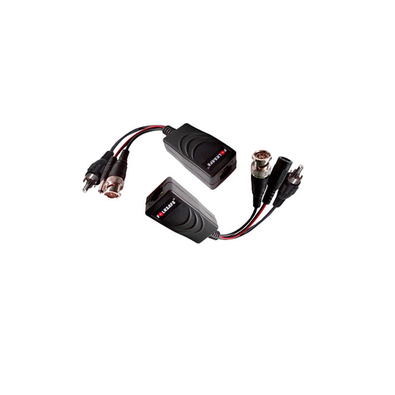 TRANSCEPTOR HD FOLKSAFE, TRANSMISOR/RECEPTOR DE VIDEO, AUDIO Y VOLTAJE(12V/24V, DC/AC),COMPATIBLE CON TODOS LAS MARCAS DE CAMARA