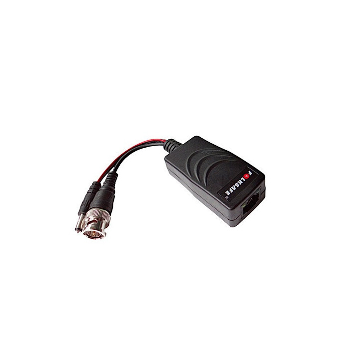 Transceptor de video analógico balun para CCTV Transmisión sobre UTP Cat.5E/6 Soporta alimentación hasta FOLKSAFE FS-HD4301VPCT