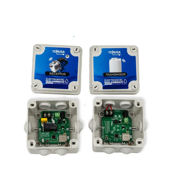 ELECTRONIVEL INALAMBRICO Transmisión de hasta 1KM Alimentación IN 127-220 VCA OUT 12 VCD Frecuencia 915 MHz YONUSA