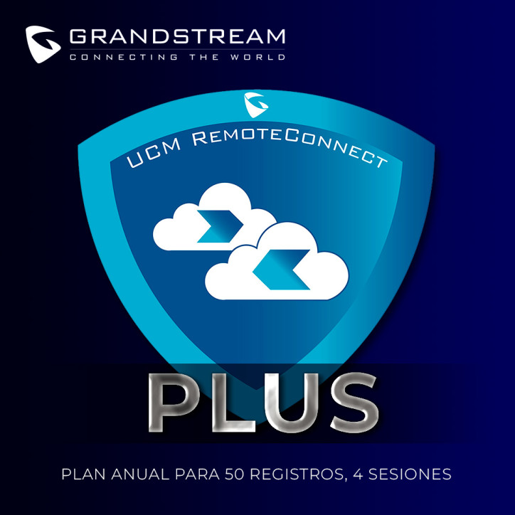Licenciamiento Grandstream Remote Connect Plan anual 50 registros GRANDSTREAM UCMRC-PLUS Licenciamiento Grandstream Remote Connect Plan anual 50 registros GRANDSTREAM UCMRC-PLUS