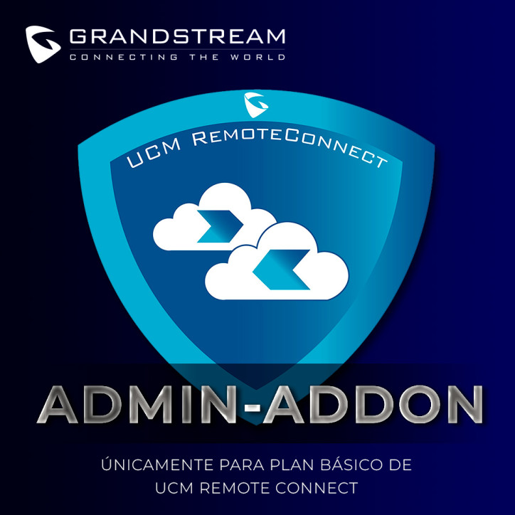 Licenciamiento Suscripción anual Admin-only add-on Para plan básico de UCM RemoteConnect GRANDSTREAM UCMRC-ADMIN-ADDON