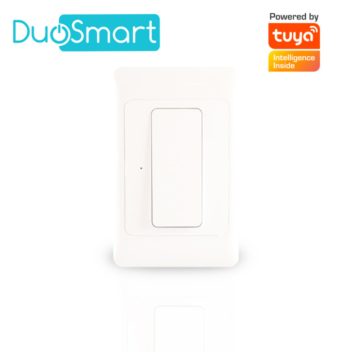 Switch apagador inteligente de escalera modo escalera encendido y apagado en 2 sitios WiFi 2.4 GHz requiere cable DUOSMART A40