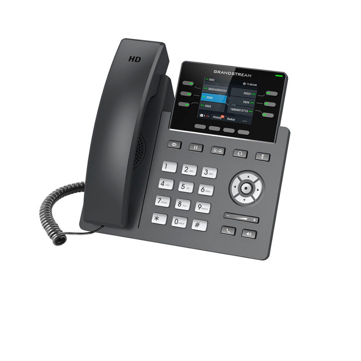 Teléfono IP de grado operador 3 cuentas SIP 6 teclas de línea multiuso pantalla LCD a color GRANDSTREAM GRP2613