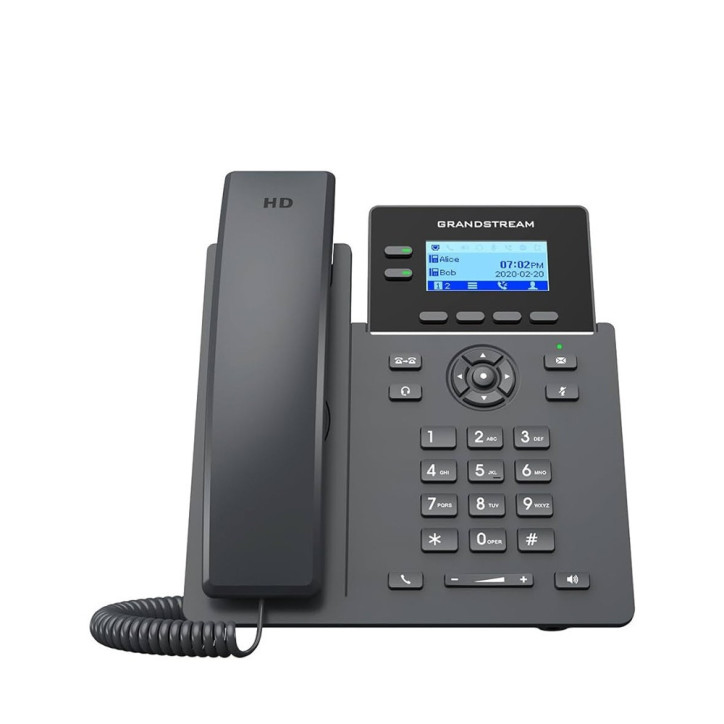 TELEFONO IP GRADO CARRIER GRANDSTREAM GRP2602G / 2 LINEAS SIP / 4 CUENTAS / PANTALLA LCD / CONFERENCIA DE 5 VIAS / 2 PUERTOS GIG