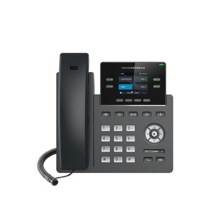 TELEFONO IP GRADO CARRIER GRANDSTREAM GRP2612G / 2 CUENTAS SIP / 4 LINEAS / 4 TECLAS MULTI FUNCION PANTALLA COLOR LCD TFT / 2 PU