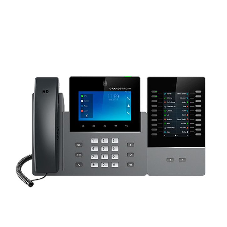 VIDEO TELEFONO IP MULTIMEDIA GRANDSTREAM GXV3450 / ANDROID 11 / 16 CUENTAS SIP / 16 LINEAS / PANTALLA TACTIL 5 PULGADAS / CAMARA
