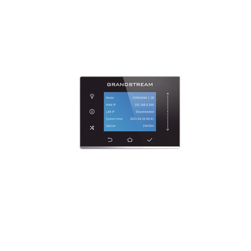 CONMUTADOR IP GRANDSTREAM UCM6304A, SERIE AUDIO, 4 LINEAS (FXO), 4 FXS, 1000 EXTENSIONES SIP, 150 LLAMADAS SIMULTANEAS, RUTEADOR
