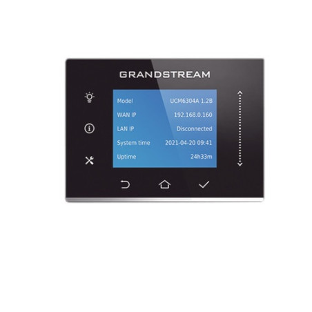 CONMUTADOR IP GRANDSTREAM UCM6304A, SERIE AUDIO, 4 LINEAS (FXO), 4 FXS, 1000 EXTENSIONES SIP, 150 LLAMADAS SIMULTANEAS, RUTEADOR