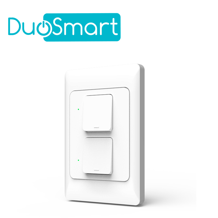 SWITCH APAGADOR WIFI 2.4 GHZ DUOSMART A21 / 2 BOTONES-UNIDADES / COMPATIBLE CON ALEXA Y GOOGLE HOME / TEMPORIZADORES / ESCENAS D
