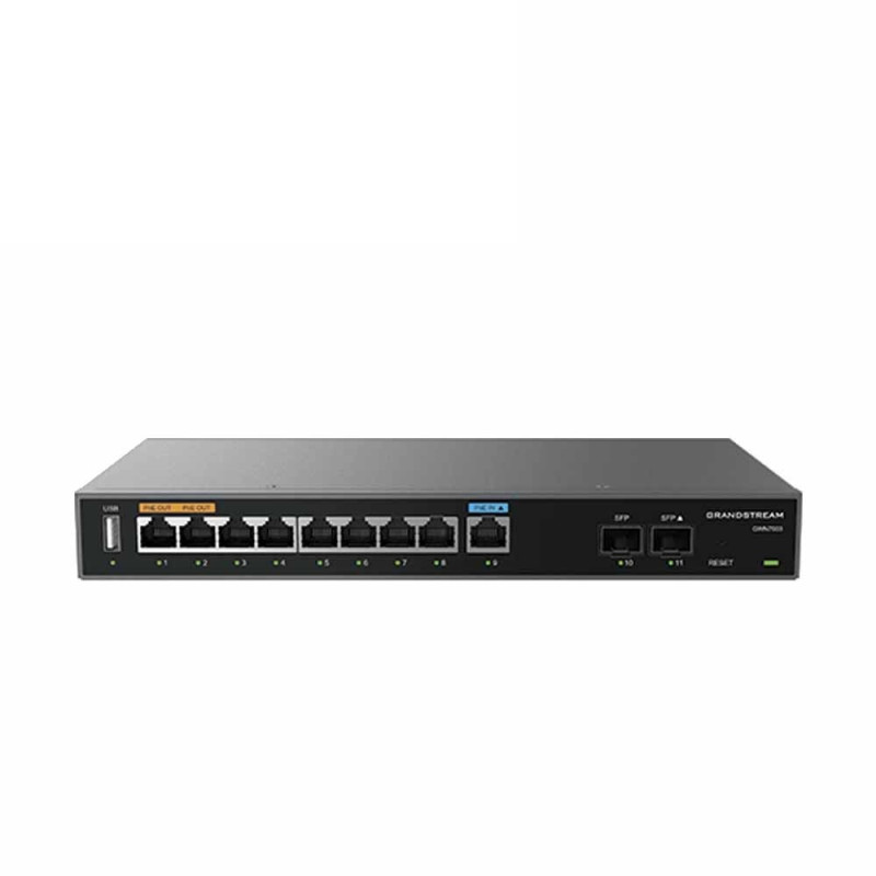 ROUTER FIREWALL INTEGRADO GRANDSTREAM GWN7003 / 9 PUERTOS 10/100/1,000MBPS CONFIGURABLES LAN/WAN / 2 PUERTOS SFP GIGABIT / 100 T