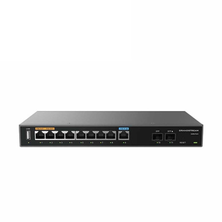 ROUTER FIREWALL INTEGRADO GRANDSTREAM GWN7003 / 9 PUERTOS 10/100/1,000MBPS CONFIGURABLES LAN/WAN / 2 PUERTOS SFP GIGABIT / 100 T
