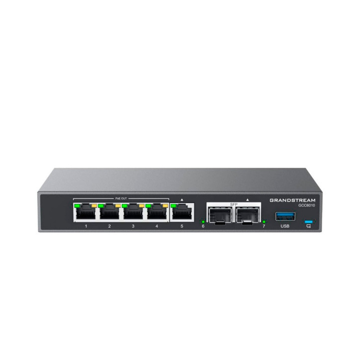 DISPOSITIVO 4 EN 1 GRANDSTREAM 4 en 1 Switch 5 puertos GIGA 4 puertos PoE GRANDSTREAM GCC6010