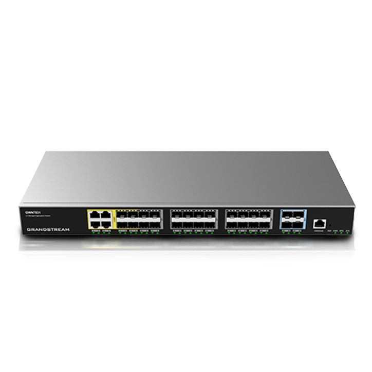 Switch administrable de agregación capa 3 Capa 3 4 puertos 10/100/1 000Mbps 24 puertos Gigabit SFP GRANDSTREAM GWN7831