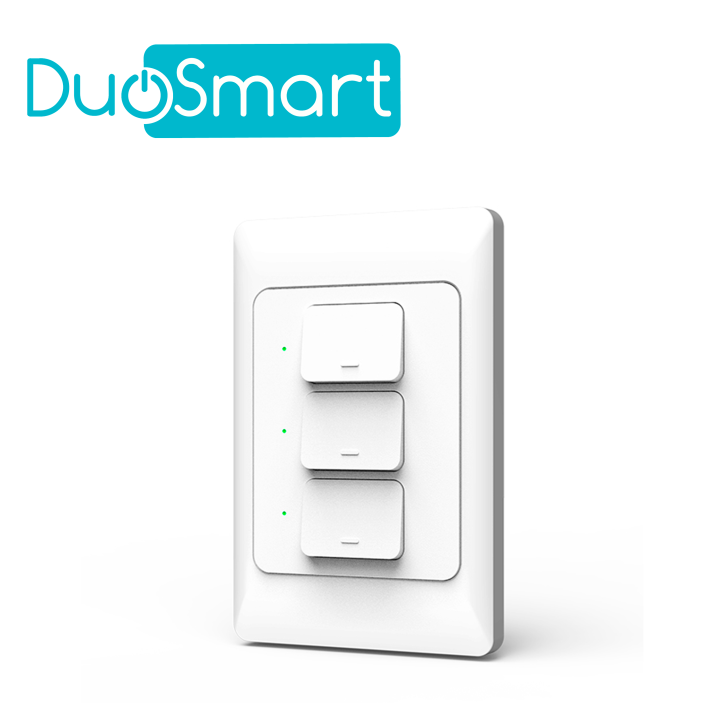 SWITCH APAGADOR WIFI 2.4 GHZ DUOSMART A31 / 3 BOTONES-UNIDADES / COMPATIBLE CON ALEXA Y GOOGLE HOME / TEMPORIZADORES / ESCENAS D