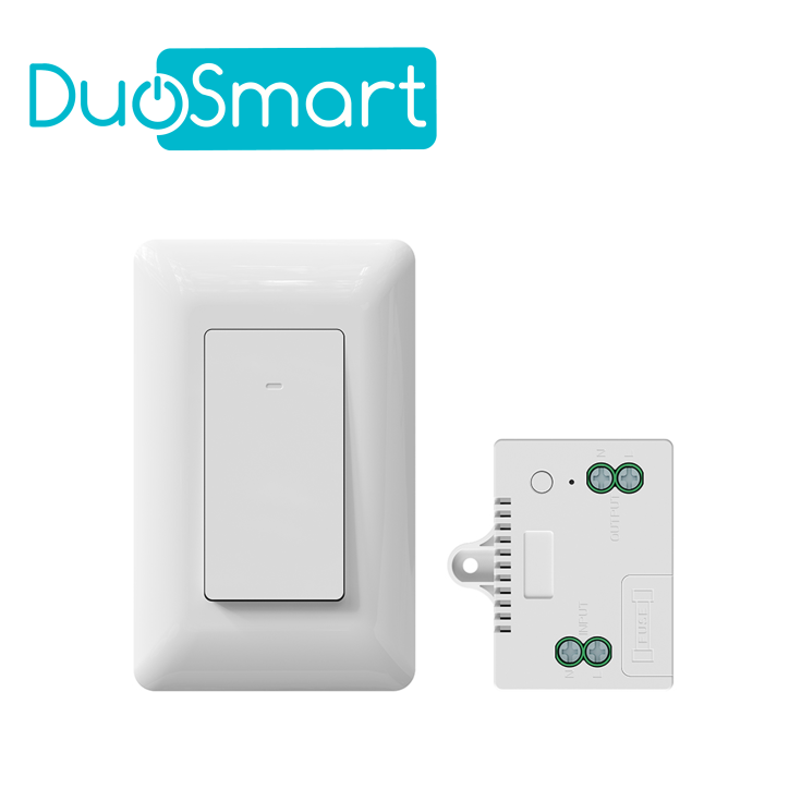 SWITCH APAGADOR CINETICO WIFI 2.4 GHZ DUOSMART A17 / 1 UNIDAD TRANSMISORA SIN CABLES / 1 RECEPTOR RF433 MHZ / COMPATIBLE CON ALE
