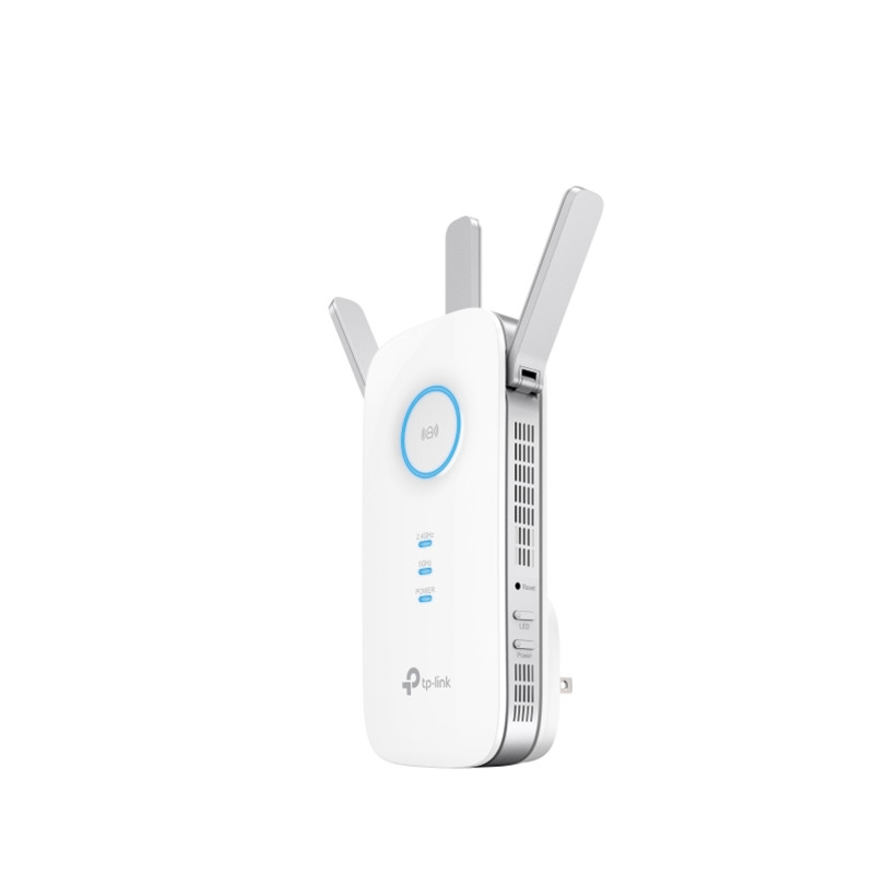 EXTENSOR DE COBERTURA WI-FI / TP-LINK RE450 AC1750 / PUERTO RJ-45 10/100/1000MBPS / ENCHUFADO A PARED / 3 ANTENAS EXTERNAS / BAN