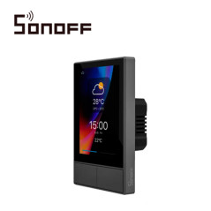 APAGADOR INTELIGENTE DE 2 UNIDADES CON PANTALLA TACTIL WIFI 2.4 GHZ + BLUETOOTH SONOFF NSPANEL-US CAPAZ DE CONTROLAR HASTA 8 DIS