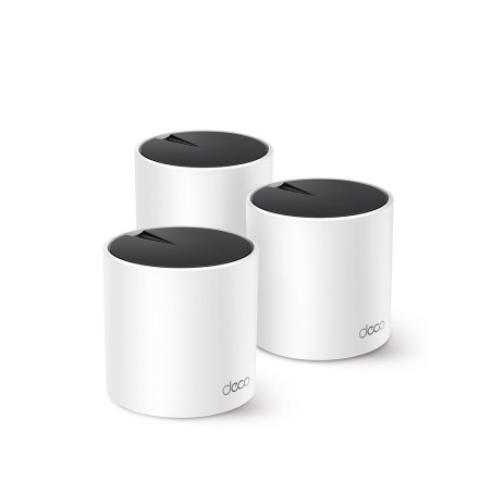 SISTEMA WI-FI 6 MESH TP-LINK DECO X55 (3-PACK) AX3000 DUAL BAND/574MBPS 2.4GHZ / 2402 MBPS 5 GHZ/ HASTA 500M2 COMPATIBLE CON ALE