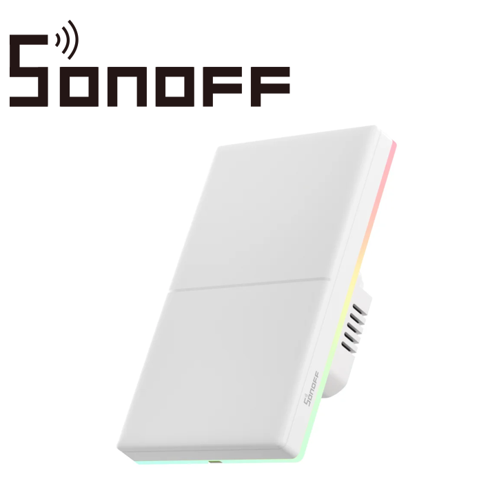 Apagador de pared táctil inteligente táctil 2 canales WiFi 2.4GHZ SONOFF T5-2C-120