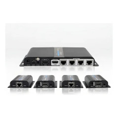 DISTRIBUIDOR EXTENSOR HDMI ENSON ENS-EX704 CON 4 EXTENSORES DE HASTA 40MTS CON CABLE 100% COBRE CAT6 A 1080P SALIDA HDMI LOCAL H