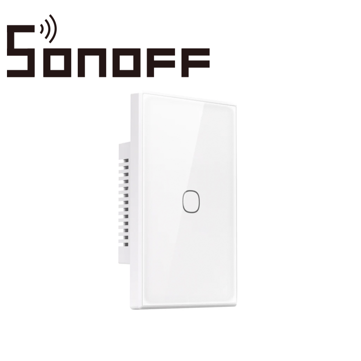 Apagador de pared táctil interruptor inteligente 1 canal 1 canal táctil Wi-Fi 2.4GHz SONOFF T6-1C-120M