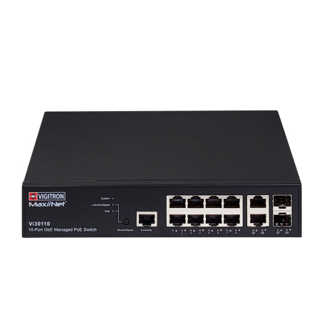 Switch PoE administrable L2/L3 Lite L2/L3 Lite gestionable 8 puertos PoE 10 puertos 1 Gbps VIGITRON VI30110