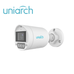 CAMARA IP TIPO BALA IPC-B124-AF28K-DL DUAL-LIGHT UNIARCH / 4MP / LENTE FIJO 2.8MM / IR30M / LUZ-CALIDA30M / MICROFONO INTEGRADO 