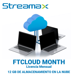 LICENCIA MENSUAL FTCLOUD MONTH / PLATAFORMA DE VIDEO EN TIEMPO REAL, RASTREO Y ADMINISTRACION DE MDVR´S STREAMAX / 12 GB DE ALMA
