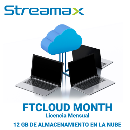 LICENCIA MENSUAL FTCLOUD MONTH / PLATAFORMA DE VIDEO EN TIEMPO REAL, RASTREO Y ADMINISTRACION DE MDVR´S STREAMAX / 12 GB DE ALMA