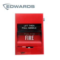 ESTACION MANUAL DE DOBLE ACCION EDWARDS SIGA-278 / COLOR ROJO / / PALANCA DE TIRO POSITIVO PARA ACTIVACIÓN RAPIDA