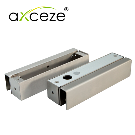 BRACKET DE MONTAJE AXCEZE AX-E700-U COMPATIBLE CON CERRADURA PISTON AX-E700LST / PERMITE MONTAJE EN PUERTAS DE CRISTAL SIN MARCO