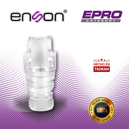 BOTA PARA CABLE UTP ENSON EPRO-BOOT6-CL TRANSPARENTE IDEAL PARA PROTEGER Y DAR MEJOR ACABADO AL TERMINADO DEL CABLEADO. COMPATIB