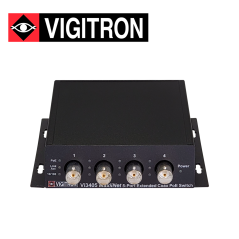 Switch PoE coaxial VIGITRON VI3405 4 puertos BNC PoE