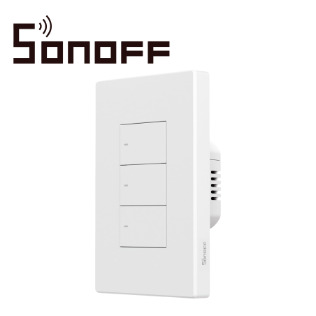 APAGADOR DE PARED TOUCH ZIGBEE SONOFF ZBM5-3C-120W / ZIGBEE 3.0 / 3 CANALES/ SOLUCIONES DE SMART HOME/ CARGA MAXIMA TOTAL 10 AMP