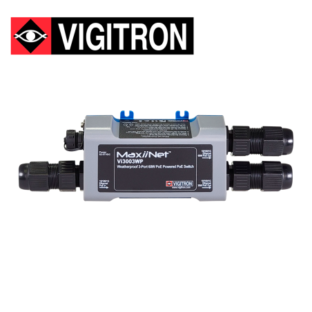 Switch PoE exterior VIGITRON VI3003WP 3 puertos Gigabit IP67