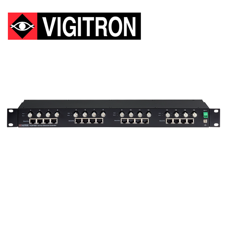 Extensor PoE para cable coaxial 16 canales para cable coaxial distancia hasta 1 524 metros VIGITRON VI2416A Extensor PoE para cable coaxial 16 canales para cable coaxial distancia hasta 1 524 metros VIGITRON VI2416A