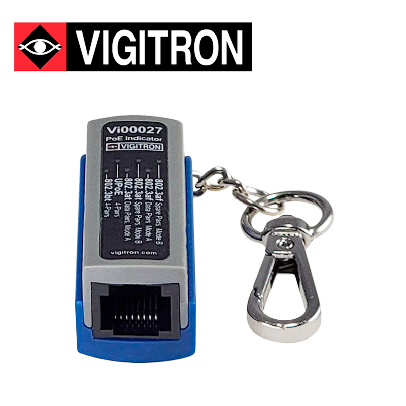 Probador PoE VIGITRON VI00027 LEDs detecta 802.3af at bt