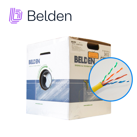 Cable UTP Cat6 Belden 2412 004A1000 amarillo bobina 305 metros