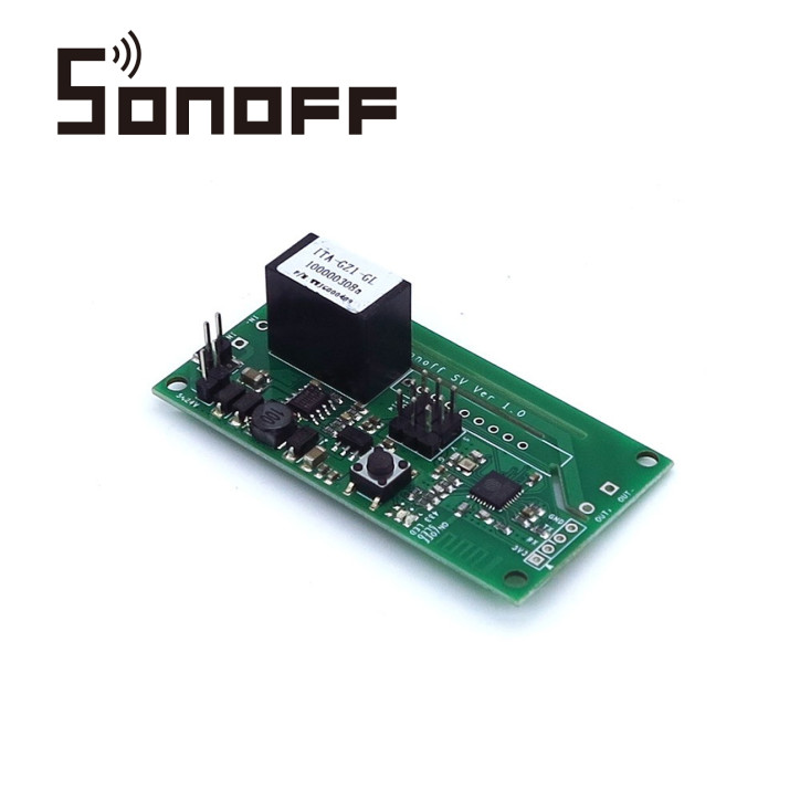 Módulo interruptor inteligente de bajo voltaje bajo voltaje 5 a 24V control WiFi modos momentáneo y sostenido SONOFF SONOFF SV Módulo interruptor inteligente de bajo voltaje bajo voltaje 5 a 24V control WiFi modos momentáneo y sostenido SONOFF SONOFF SV