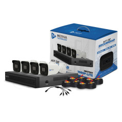 Kit MKIT927 MERIVA con DVR MXVR-4004A y 4 cámaras MBASHD2202 2MP IP67