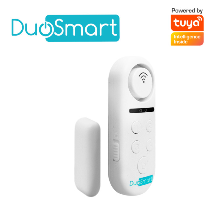 Sensor magnético WiFi con sirena WiFi 2.4 GHz sirena integrada 2 modos de armado DUOSMART C60 Sensor magnético WiFi con sirena WiFi 2.4 GHz sirena integrada 2 modos de armado DUOSMART C60