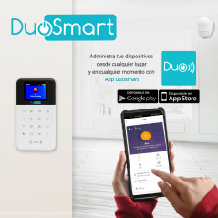 Kit alarma inalámbrica comunicación dual WiFi 2.4 GHz RF 433.92 DUOSMART C30