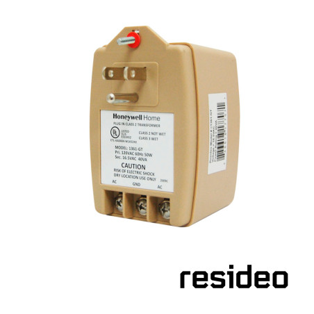 Transformador AC para panel de alarma 16.5VAC 40VA 2 terminales de tornillo RESIDEO 1361-GT